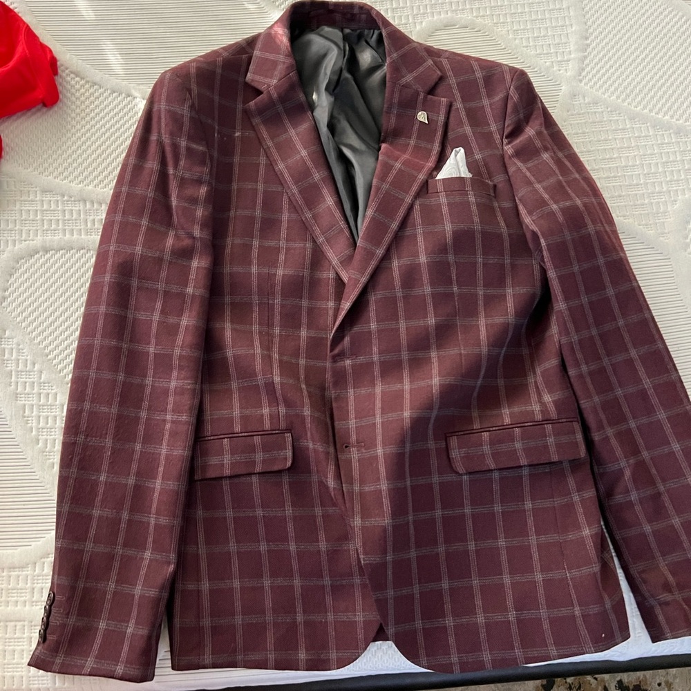 Burgundy Slim Fit Suit